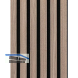 Akustikpaneel Muster mit Softkante Nuss Natur roh / schwarz