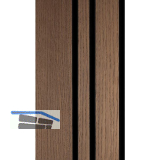 Akustikpaneel Plus Muster mit Softkante Eiche antik roh / schwarz