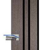 Akustikpaneel Plus Muster mit Softkante Eiche grau / schwarz