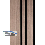 Akustikpaneel Plus Muster mit Softkante Nuss natur / schwarz