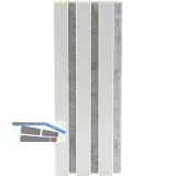 Akustikpaneel Muster mit Softkante foliert wei� / wei�