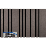 Akustikpaneel Plus mit Softkante Eiche grau / schwarz