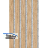 Akustikpaneel Muster Eiche Natur roh / grau