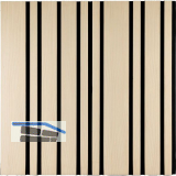 Akustikpaneel Plus mit Softkante Wei�tanne Natur roh / schwarz