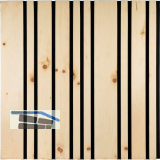 Akustikpaneel Plus mit Softkante Zirbe Natur roh / schwarz