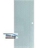 SOLIDO Glasschiebet�r Edelstein Brillant wei�, Muschelgriff Bohrung 920x2100