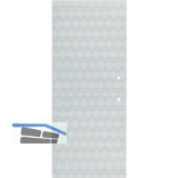 SOLIDO Glasschiebet�r Edelstein Gr. Smaragd klar, mit Sto�griff Bohrung 820x2100