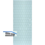 SOLIDO Glasschiebet�r Edelstein Gr. Smaragd wei�, mit Sto�griff Bohrung 820x2100