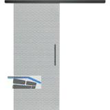 SOLIDO Glasschiebet�r Set Edelstein Diamant wei�, Sto�griff schwarz, 820