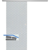 SOLIDO Glasschiebet�r Set Edelstein Brillant klar, Muschelgriff silber, 920