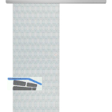 SOLIDO Glasschiebet�r Set Edelstein Gr. Smaragd klar, Muschelgriff silber, 820