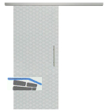 SOLIDO Glasschiebet�r Set Edelstein Brillant klar, Sto�griff silber, 920