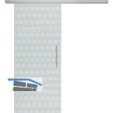 SOLIDO Glasschiebet�r Set Edelstein Gr. Smaragd klar, Sto�griff silber, 920