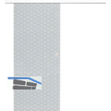 Glasschiebet�r Set Brillant klar, Inlay wei�, Muschelgriff silber, 920