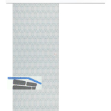 Glasschiebet�r Set Grande Smaragd klar, Inlay wei�, Muschelgriff silber, 920