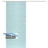 Glasschiebet�r Set Grande Smaragd wei�, Inlay wei�, Muschelgriff silber, 920