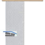 Glasschiebet�r Set Brillant klar, Inlay Achat, Muschelgriff silber, 920