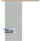 Glasschiebet�r Set Diamant klar, Inlay Achat, Muschelgriff silber, 820