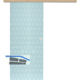 Glasschiebet�r Set Grande Smaragd wei�, Inlay Achat, Muschelgriff silber, 920