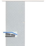 Glasschiebet�r Set Brillant klar, Inlay Bianco, Muschelgriff silber, 920