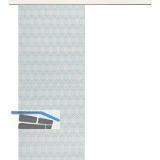 Glasschiebet�r Set Grande Smaragd klar, Inlay Bianco, Muschelgriff silber, 820