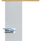 Glasschiebet�r Set Brillant klar, Inlay Eiche, Muschelgriff silber, 820