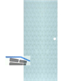 SOLIDO Glasschiebet�r Edelstein Gr. Smaragd wei�, Muschelgriff Bohrung 720x2100