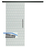 SOLIDO Glasschiebet�r Set Edelstein Gr. Smaragd klar, Sto�griff schwarz, 720