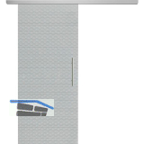 SOLIDO Glasschiebet�r Set Edelstein Diamant klar, Sto�griff silber, 720