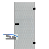 SOLIDO Ganzglast�re Edelstein Diamant klar Beschl�ge schwarz, 921/2013 Links