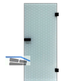 SOLIDO Ganzglast�re Edelstein Brillant wei� Beschl�ge schwarz, 721/2013 Links