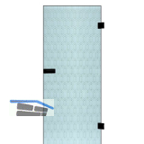 SOLIDO Ganzglast�re Edelstein Gr. Smaragd wei� Beschl�ge schwarz, 821/2013 mm RE