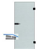 SOLIDO Ganzglast�re Edelstein Smaragd klar Beschl�ge PZ schwarz, 721/2013 LI