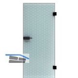 SOLIDO Ganzglast�re Edelstein Brillant wei� Beschl�ge PZ schwarz, 921/2013 LI