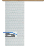 Glasschiebet�r Set Grande Smaragd klar, Inlay Risseiche Muschelgriff silber, 720