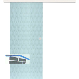 Glasschiebet�r Set Grande Smaragd wei�, Inlay Bianco, Muschelgriff silber, 720