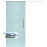 Glasschiebet�r Set Grande Smaragd wei�, Inlay wei�, Sto�griff silber, 720