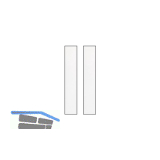 SOLIDO Verglasungsvariante H, ESG - Satiniert, 2 x 1096x316x4 mm