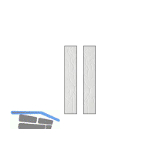 SOLIDO Verglasungsvariante H, ESG - Uadi, 2 x 1096x291x4 mm