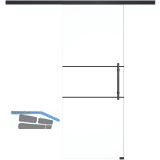 SOLIDO Glasschiebet�r Set Industry 1, Beschl�ge/Sto�griff schwarz, 720x2100