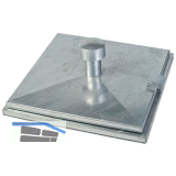 Brunnenschachtabdeckung vollbadfeuerverzinkt 500/500 mm mit Entl�ftungsrohr