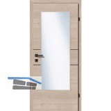 SOLIDO Smart Innent�re CPL Solar Eiche 2 Lisenen schwarz GL RE TBA 750/2030mm