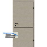 SOLIDO Smart Innent�re CPL Valeur Taupe 2 Lisenen schwarz VB RE TBA 750/2030 mm