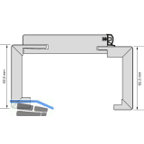 SOLIDO Smart Fertigholzzarge CPL Schwarz Rechts 650/2010/170 mm