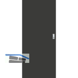 SOLIDO Donau Schiebet�re CPL Studio Ebony, 1020x2070 mm