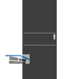 SOLIDO Donau Schiebet�re CPL Studio Ebony, 2 Lisenen, 820x2070 mm