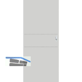 SOLIDO Donau Schiebet�re CPL Studio Silver-Grey, 2 Lisenen, 1020x2070 mm