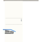 SOLIDO Donau Schiebet�re Set CPL Studio Pearl-White, 2 Lisenen, 920x2070