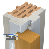 DOMOFERM Stahleckzarge Profil 22 M mit Bodeneinstand, 1000/2000 mm