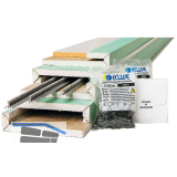 ECLISSE Stockverkleidung fl�chenb�ndig 1-flg. Ganzglast�re, Wandst�rke 125 mm